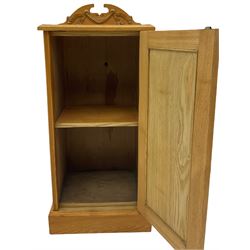 Edwardian ash bedside cabinet 