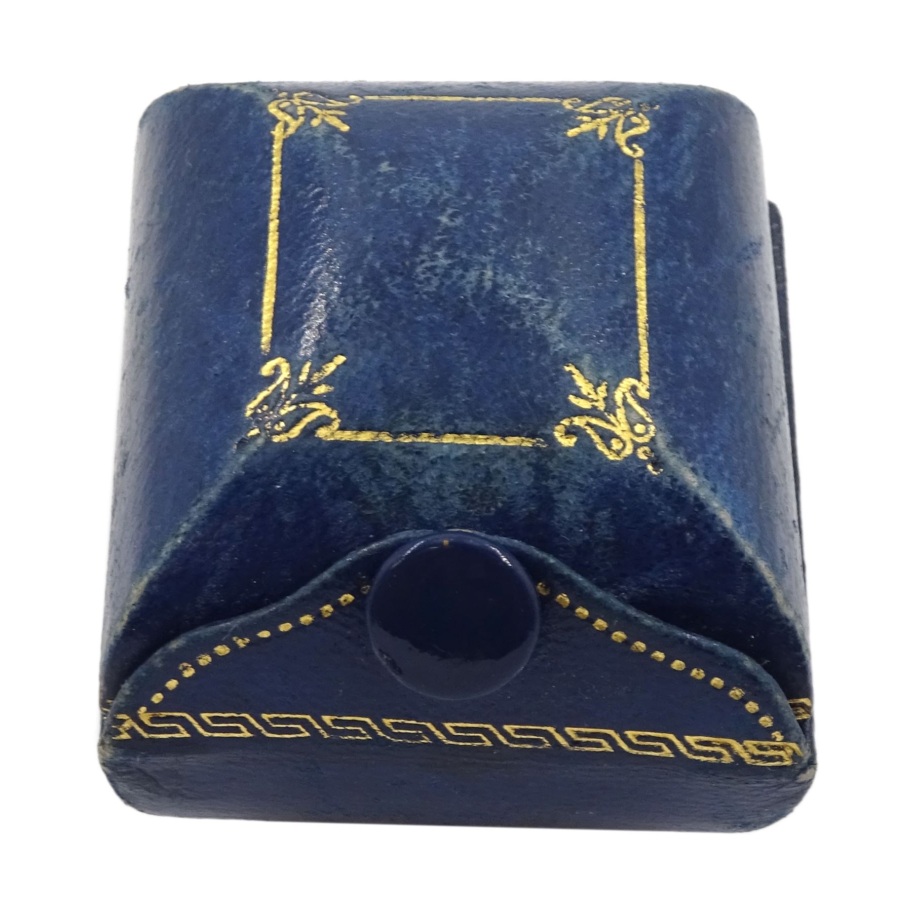 Victorian 9ct gold oval amethyst and seed pearl cluster ring, boxed