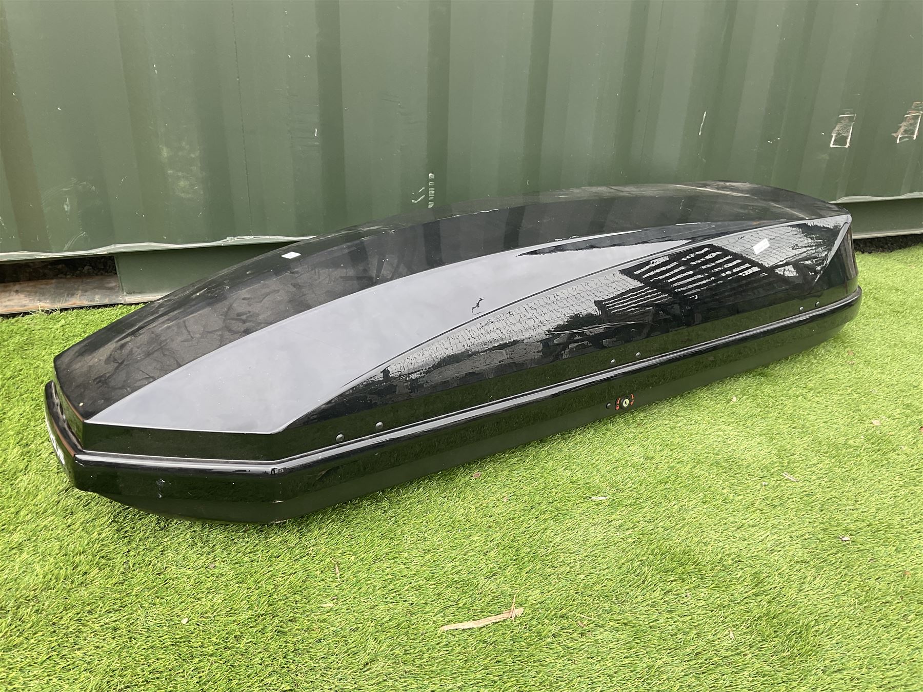 “Exodus” black, plastic, roof storage box - THIS LOT IS TO BE COLLECTED BY APPOINTMENT FROM DUGGLEBY STORAGE, GREAT HILL, EASTFIELD, SCARBOROUGH, YO11 3TX