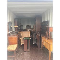 Container contents of Victorian, Edwardian, mid-20th century and other furniture - dressing table, wardrobe, dresser, wash-tand, nest of tables, bookcase and more - THIS LOT IS TO BE COLLECTED BY APPOINTMENT FROM DUGGLEBY STORAGE, GREAT HILL, EASTFIELD, SCARBOROUGH, YO11 3TX