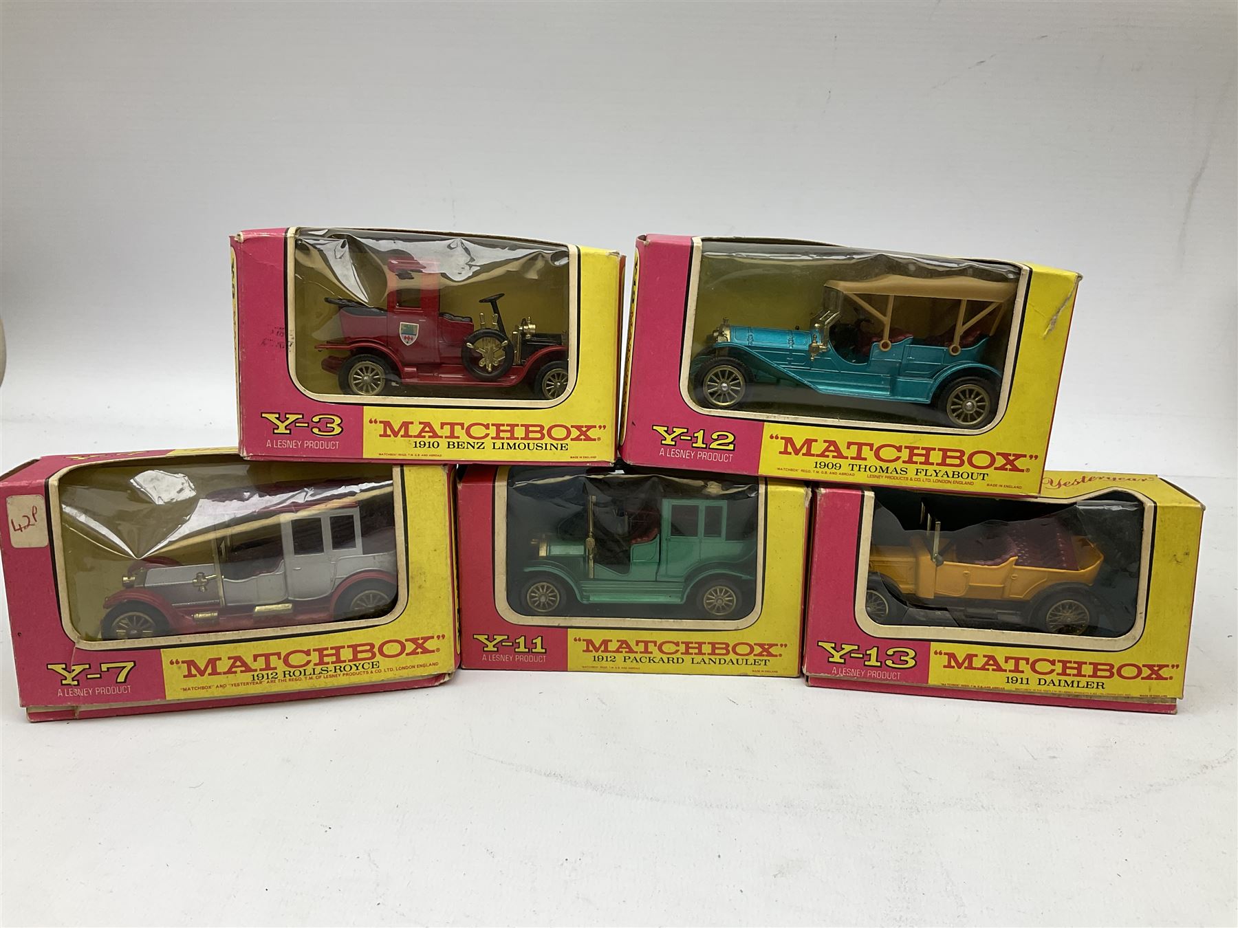 Matchbox - Collector's Mini-Case with twenty-three playworn models; five MOY models Y-3, Y-7, Y-11, Y-12 & Y-13; K101 Battle Kings Sherman Tank; K-15 Super Kings Jubilee Bus; all boxed; two blister packed Jubilee Buses; three 1970s Matchbox catalogues; Dinky Ferrari racing car; and other items