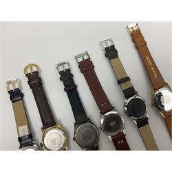 Seven manual wind wristwatches including Audax, Kered, Lanco, Rotary, MonVis, Precia and Mido Multifort, all with subsidiary seconds dials (7) 