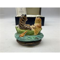 Hacyon Days enamel box, The Owl and the Pusscat, in fitted box 