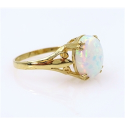  9ct gold opal ring hallmarked  
