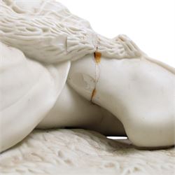 Parian porcelain figure Mending the Net, impressed 