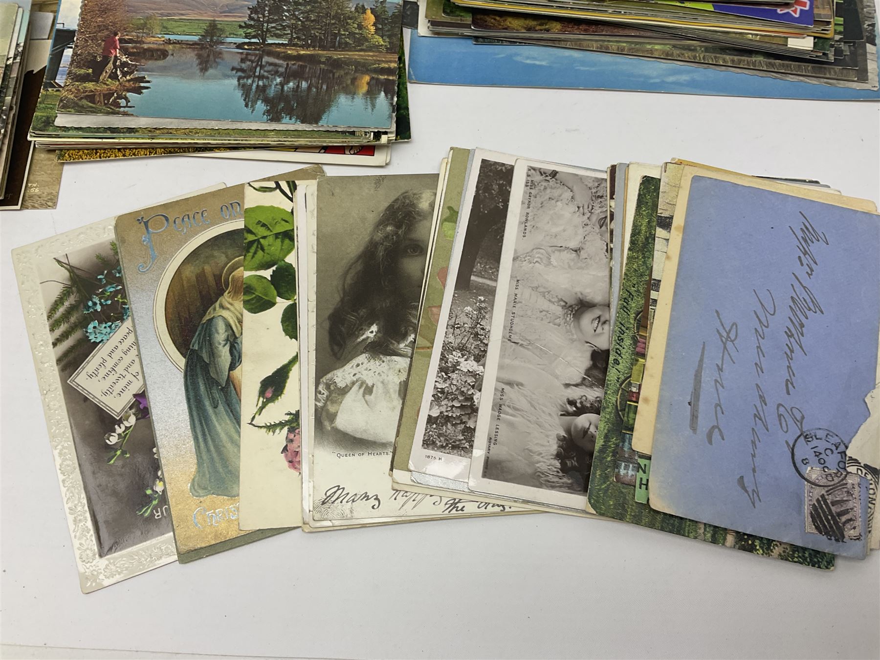 Edwardian and later postcards including shipping, greetings, British topography, Yorkshire and Lincolnshire with some real photographic, novelty pull-out, actresses etc