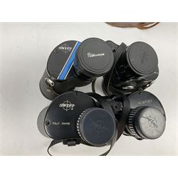 Eleven pairs of Swift binoculars, to include Greens 8x40, Saratoga 8x40, two pairs of Newport Mk II 10x50, Newport 10x50, Saratoga Mk II 8x40, Audubon 8.5x44, etc, 