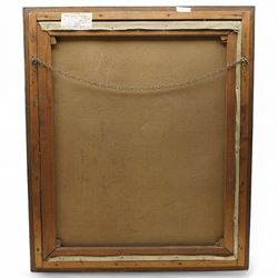 European School (Early 20th century): Half-Length Seated Portrait of Ellen Gustava Mathilda Weston (née af Klint) (Swedish 1860-?) wearing a Tiara and Gown, oil on canvas signed and dated 1915, labelled verso 90cm x 74cm
Notes: label verso reads: 'Ellen Gustava Mathilda Weston (born 1860 at Tunaberg) née af Klint, daughter of Eric Johan Gustaf af Klint and of Mary Stewart. She married Edward Weston, son of Arthur Henry Weston, born 1850 of Southampton.' The af Klint name is notably associated with the Swedish nobility and cultural legacy, including the abstract artist Hilma af Klint.