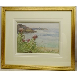  Sydney Josephine Bland (British 1883-?): 'Cabris Bay Cornwall', watercolour signed, title label verso 24cm x 33cm  