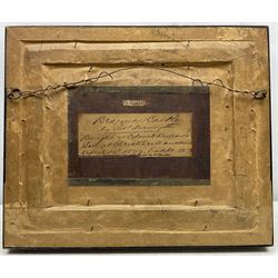 Patrick Nasmyth (Scottish 1787-1831): 'Braemar Castle', oil on canvas laid on to panel signed with initials, titled and inscribed verso 14cm x 19cm