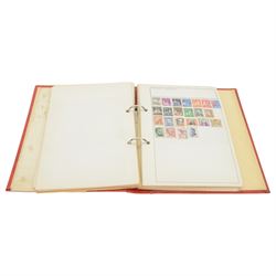 Approximately 170 grams of pre 1920 Great British silver coins, commemorative crowns, King George V Australia 1933 florin, Queen Elizabeth II South Africa 1955 two and a half shillings, pre-Euro coinage etc and various world stamps