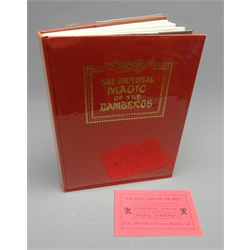  Albo, Robert J, Lewis Eric G, & Bamberg, David: The Oriental Magic of The Bambergs, pub.1973, 1st ed. Ltd.ed.274/1000, with tipped in Frontis. red cloth gilt, 1vol. Provenance: From the Estate of Paul F. Freeman, Magician & Magic Historian.  