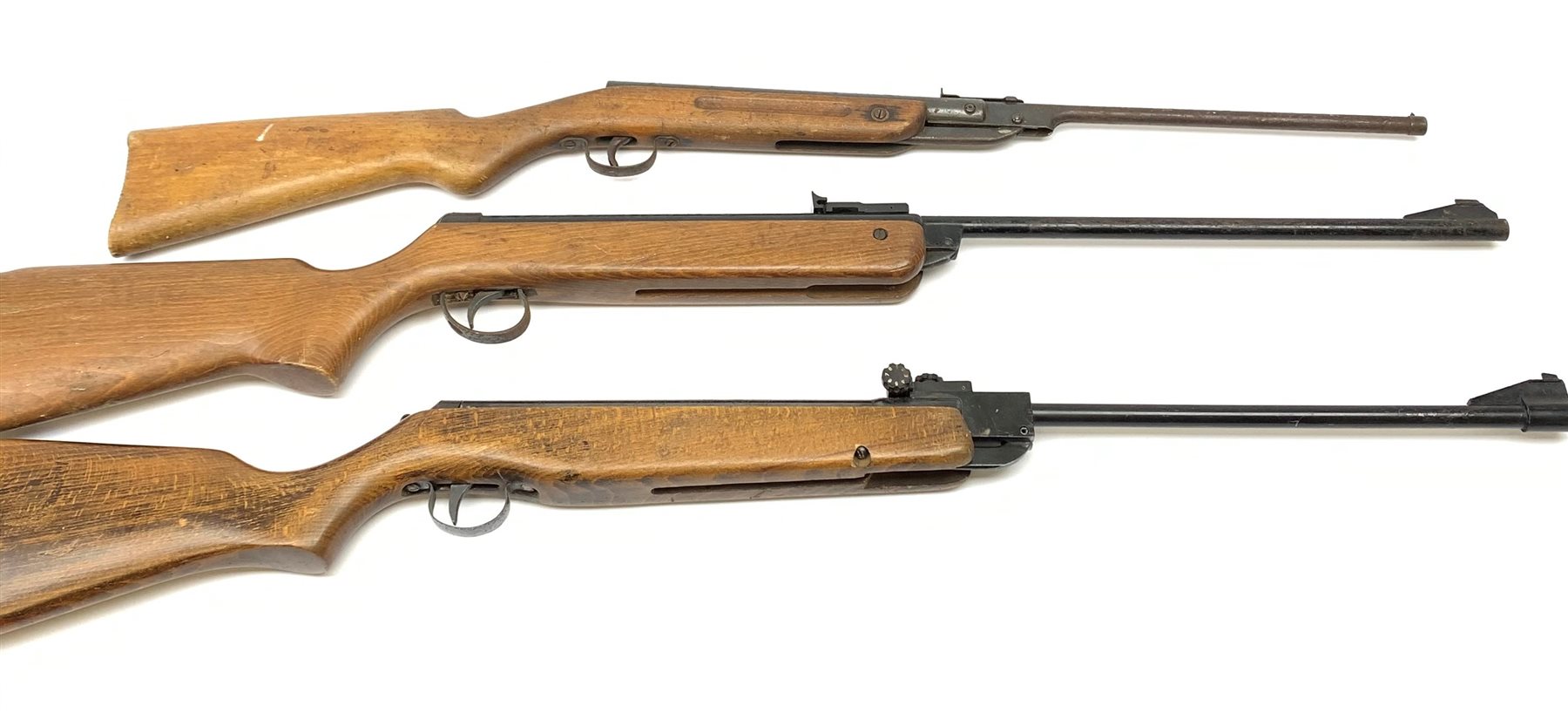 Webley Hawk MK11 .22 air rifle with break barrel action L105cm overall; BSA  .22 air rifle with break barrel action; and Diana .177 smooth bore air rifle (3)