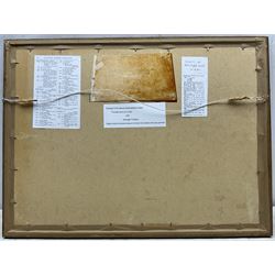 George Parr Popkin (British 1813-1899): 'Snowdon Viewed from above the Dolwyddelan Valley - Thunderstorm at Sunset', watercolour, signed with initials and titled verso (within the frame), bearing spurious later signature and date 1845 recto 25cm x 43cm