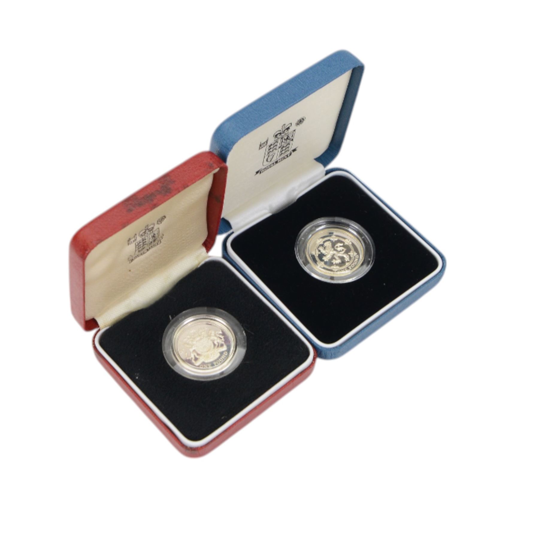 Twelve The Royal Mint United Kingdom silver proof one pound coins, comprising 1983, 1984, 1988, 1989, 1992, 1993, 1994, 1996, 1996 piedfort, 1998, 1999, and 2001, cased with certificates