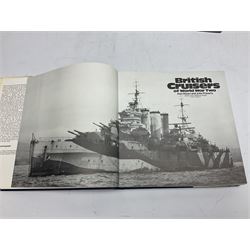 Raven & Roberts: two volumes - British Battleships of WW2. 1981 Third impression; and British Cruisers of WW2. 1980; both with dustjacket (2)