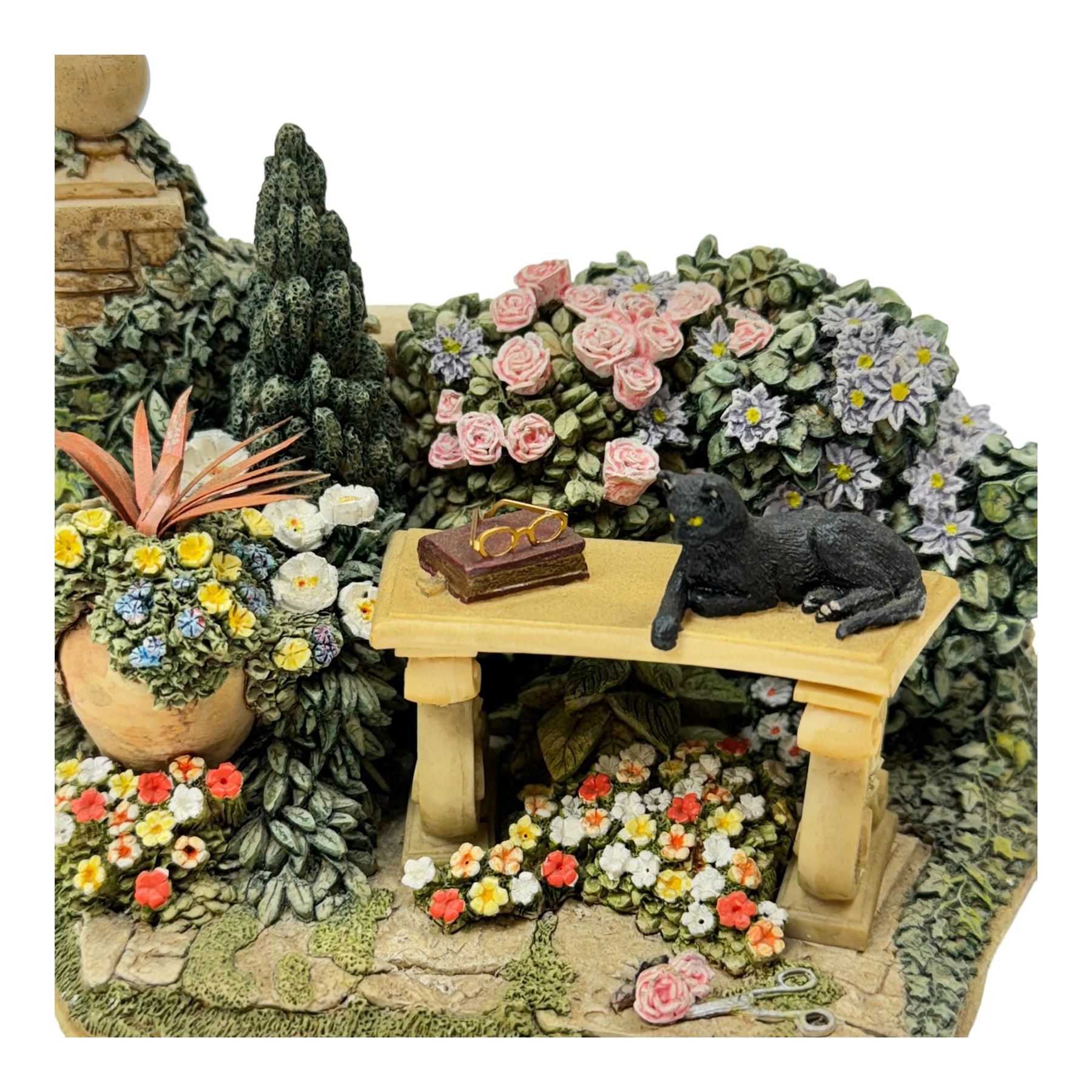 Four Lilliput Lane models, from the Secret Gardens collection, comprising Nature's Doorway, Fruits of Eden, Picnic Paradise and Peaceful Pastimes, all boxed 