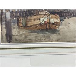 Frank Henry Mason (Staithes Group 1875-1965): 'On the Dutch Coast', watercolour signed and inscribed 'to Arthur Watson 1901', 17cm x 32cm 
Provenance: private collection, exh. Phillips & Sons, The Dower House, Cookham, October 1996, label verso