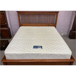 Hardwood 6' Superking bedstead with mattress