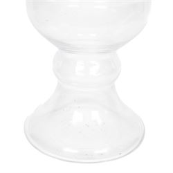 Large clear glass floristry vase, of urn form with flared rim, H60cm