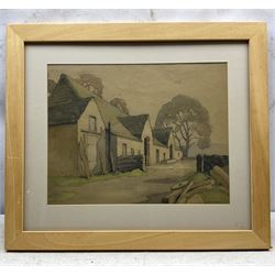 David R Anderson (British 1884-1976): 'First Light' 'Thorpe' and 'North Yorkshire Farmstead', set of three watercolours signed, titled verso max 35cm x 45cm (3)