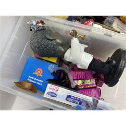 Two Barbie Pink Label Twilight figures in boxes, Ted wacky wobblers in boxes, Minion Dave in box, Toy Story Woody doll etc in two boxes