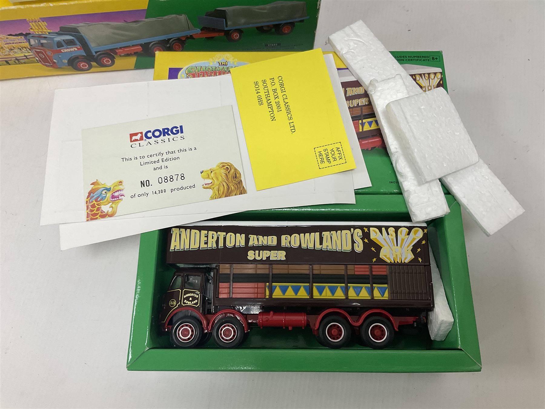 Corgi Showman’s Range - eleven 1:50 scale die-cast models comprising 12601, 14101, 15901, 16101, two 16501, 21701, 24401, 24801, 27602 and 27801, all boxed with paperwork 