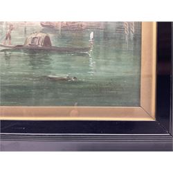 Alfred Pollentine (British 1836-1890): 'The Grand Canal' and 'Santa Maria della Salute' Venice, pair oils on canvas signed, titled verso 40cm x 60cm (2)