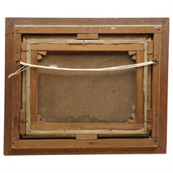 John Charles Tunnard (British 1873-1960): Horse Portrait of Chestnut Thoroughbred 'Malchus' in Stable, oil on canvas signed 1895, 34cm x 44cm