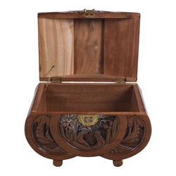 Pair of Chinese figures, modelled as Shou Xing and Quan Yin, togehter with a carved wooden box, resin horse and four other figures