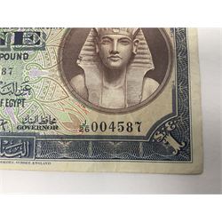 National Bank of Egypt 8th October 1936 one Egyptian pound note 'J/26 004587'
