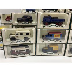 Fifty-nine Lledo Days Gone die-cast models, predominantly advertising/promotional vehicles; all boxed (59)