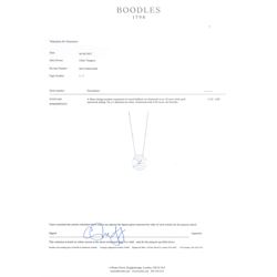 Boodles 18ct white gold Maze pendant necklace, set with ten round brilliant cut diamonds, to a trace link chain necklace set with two further diamonds and diamond set clasp, London 2014, total diamond weight 0.40 carat