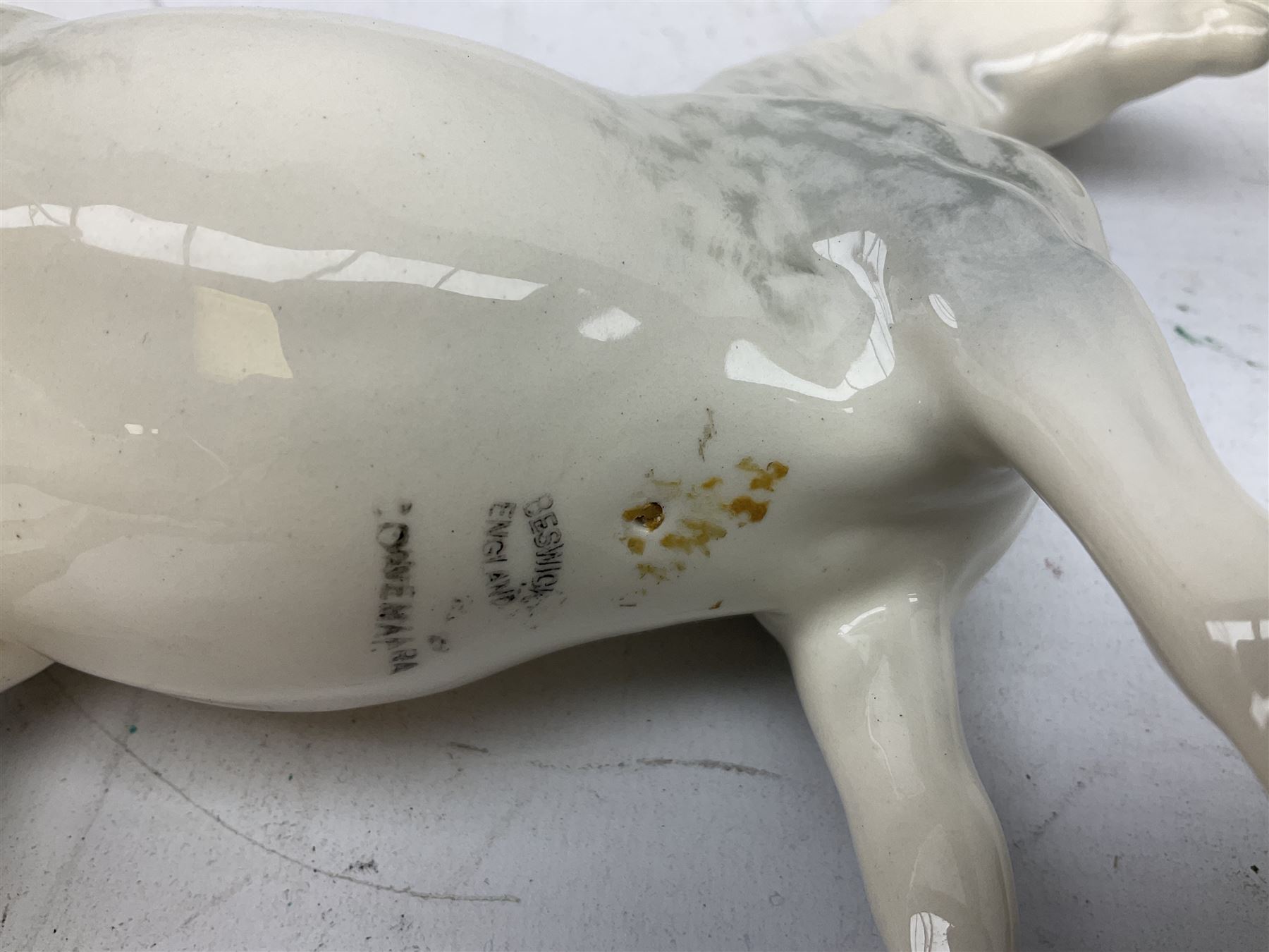 Seven Beswick figures of horses, including Connemara pony in grey no.1641, Arab in bay no.1265, large foal in grey no.947 etc, together with a Goebel figure of a horse (8)