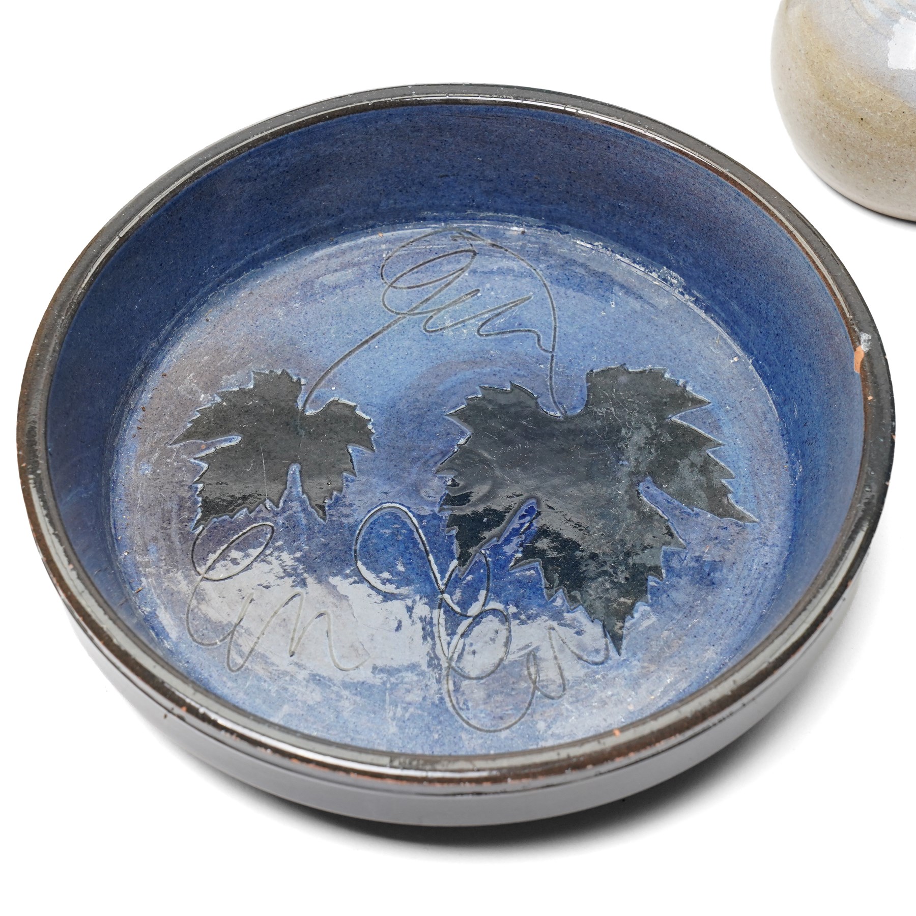 Collection of studio pottery, in blue glazes, artists to include David Morris and Alison Sandeman, many unmarked (10)