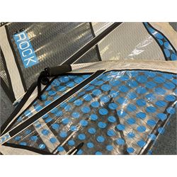 Windsurfing: Quantity of sails and masts comprising Severne Gator sail, mast 430/21 size 6.0, luff 453, boom 182, carbon Redline Severne 430 RDM mast, Tushingham Rock sail and Tushingham Free Wave mast, Tunshingham The Rock 4.2 sail, some with carrying cases, together with other equipment to include Severne Wave Grenade extension, other extensions etc
