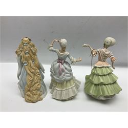 Collection of six Wedgwood Danbury Mint fairy tale figures, comprising Cinderella, Red Riding Hood, Little Bo Peep, Mary had a Little Lamb, Goose Girl and Rapunzel