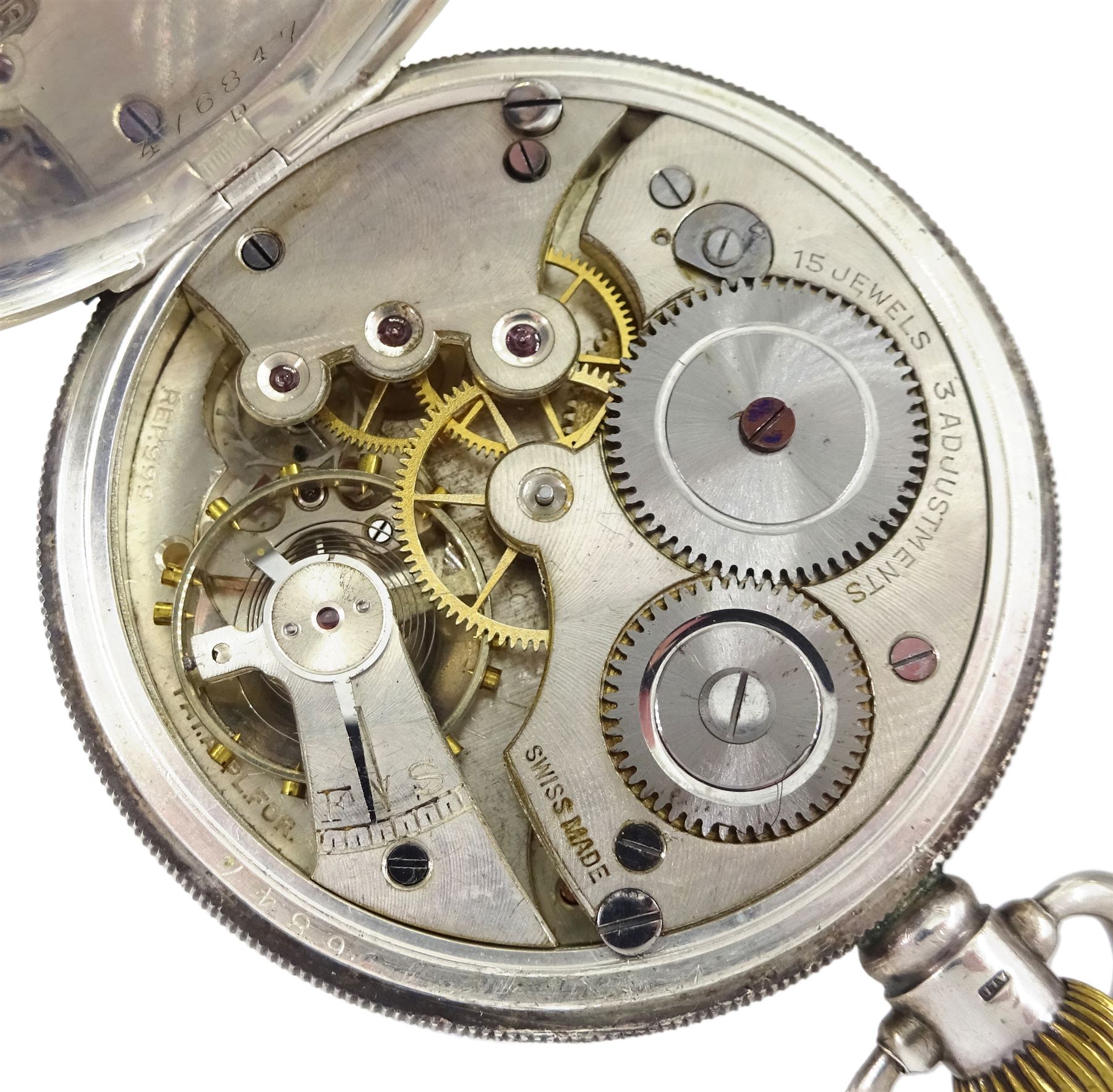 Victorian silver open face key wound pocket watch by Waltham, Mass, the movement signed P.S. Bartlett, No. 2315036, Birmingham 1883 and one other silver keyless lever pocket watch, case by Dennison