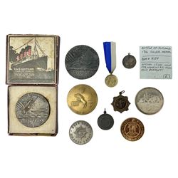 RMS Lusitania iron medallion dated 5th M