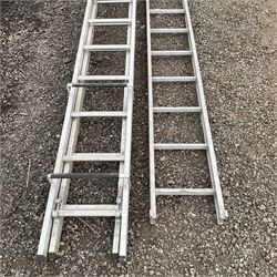 Aluminium roofing ladder - THIS LOT IS TO BE COLLECTED BY APPOINTMENT FROM DUGGLEBY STORAGE, GREAT HILL, EASTFIELD, SCARBOROUGH, YO11 3TX