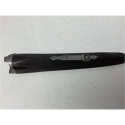 W.W. Greener 12-bore side-by-side double barrel non-ejector shotgun, with 76cm barrels, side safety, engraved lock, figured walnut stock with chequered grip and fore-end, no.33408, 120.5cm overall; in fitted canvas covered case with tools and accessories including .22 12-bore dog training device. SHOTGUN CERTIFICATE REQUIRED.