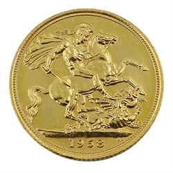  Queen Elizabeth II 1958 gold full sovereign  