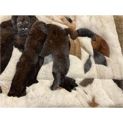 Alpaca rug/wall hanging depicting a gorilla on a cream background 