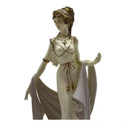 Wedgwood figure Tutankhamun, together with Two Coalport figures Cleopatra and Helen of Troy 