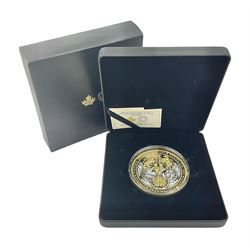 Royal Canadian Mint 2019 'Great Seal of the Province of Canada' fine silver one-hundred dollars coin, cased with certificate