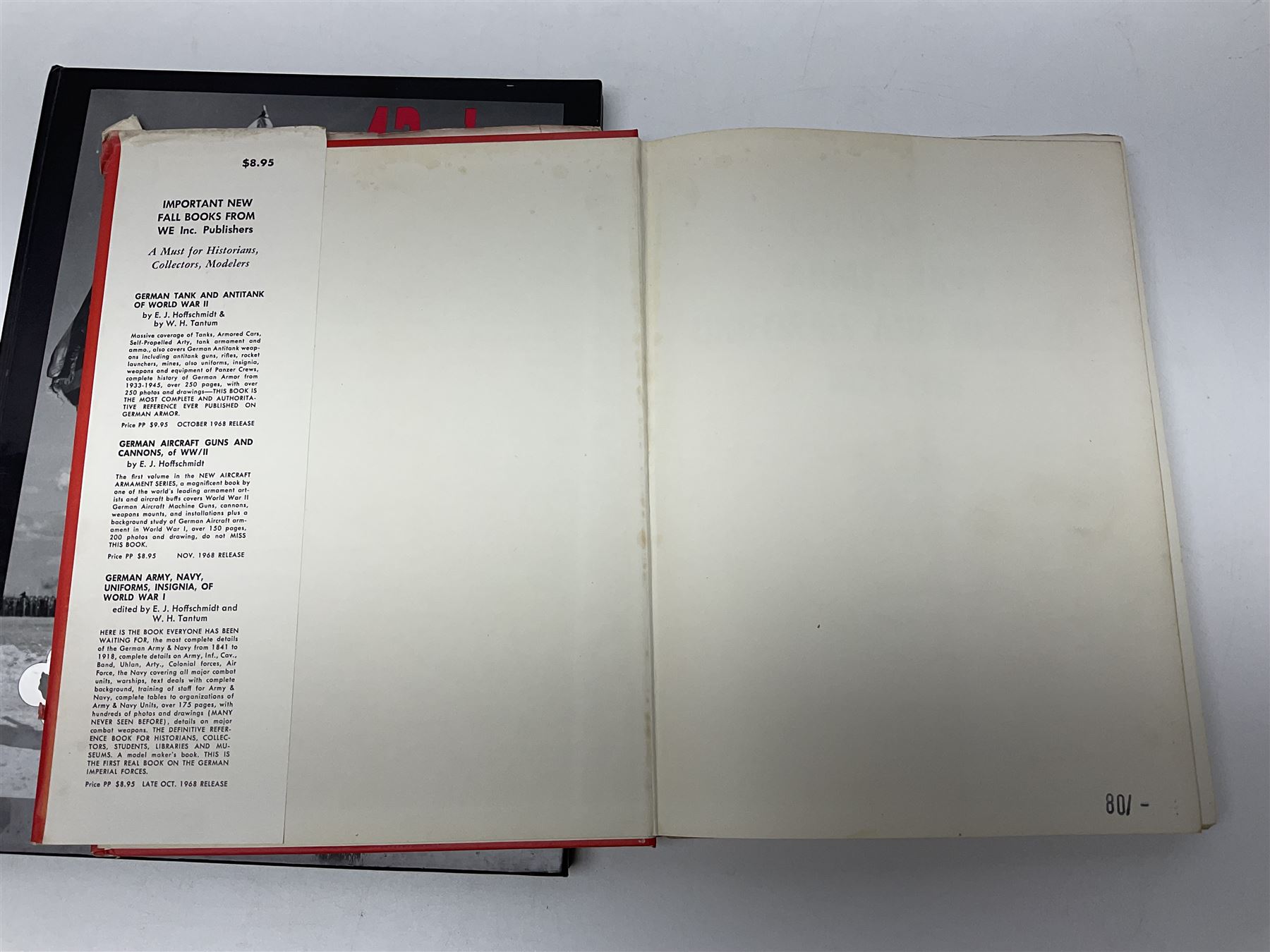 Four reference books of US Military interest comprising Basic Training US Army Training Center Infantry Fort Jackson, South Carolina; two books on the 43rd Infantry Division; and WW2 Combat Squadrons of the USAF; and three other books including German Army & Navy Uniforms and Insignia 1871-1918 (7)