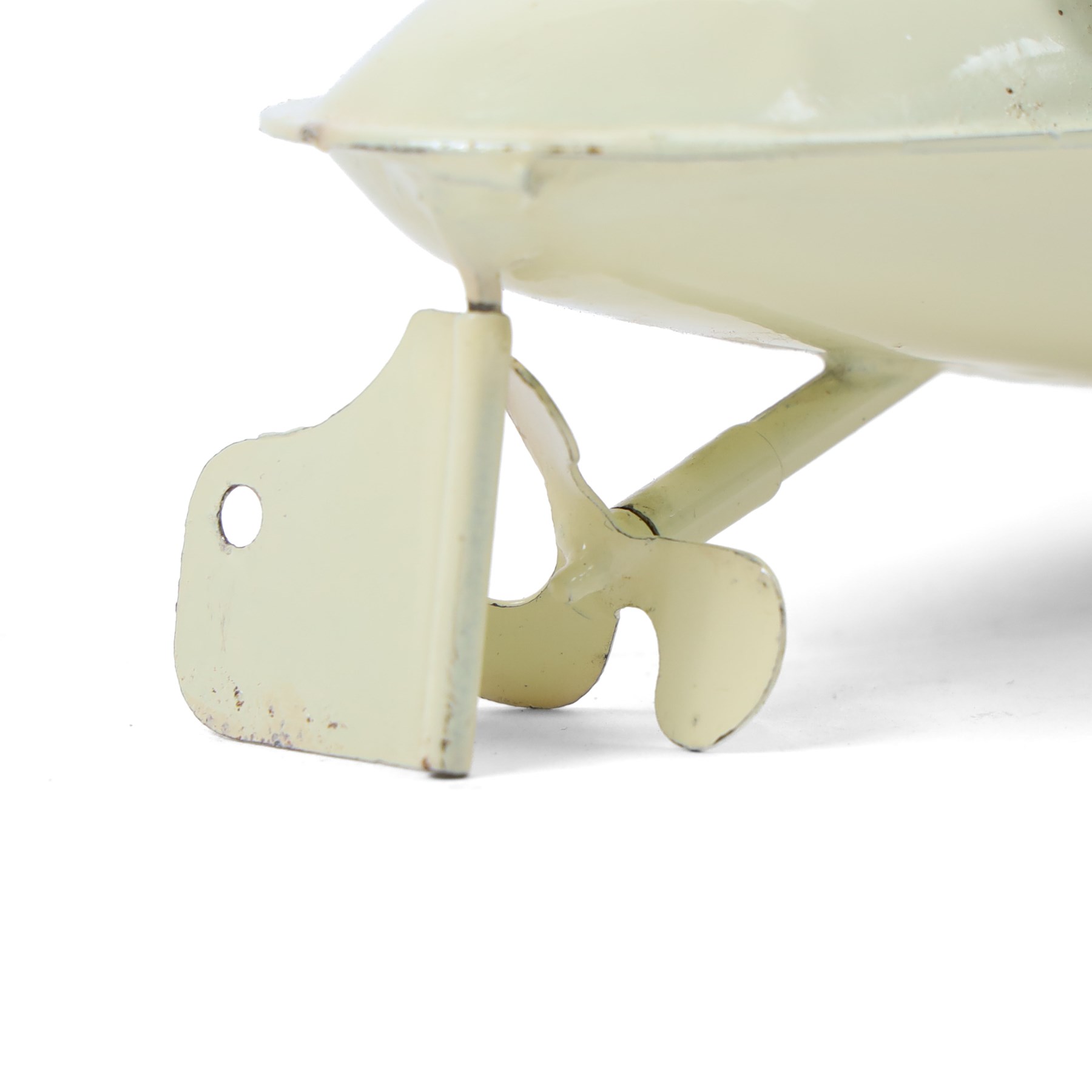 Sutcliffe Models tinplate clockwork 'Bluebird' speedboat, in red and cream livery with metallic gold details and applied decals, with key, boxed
