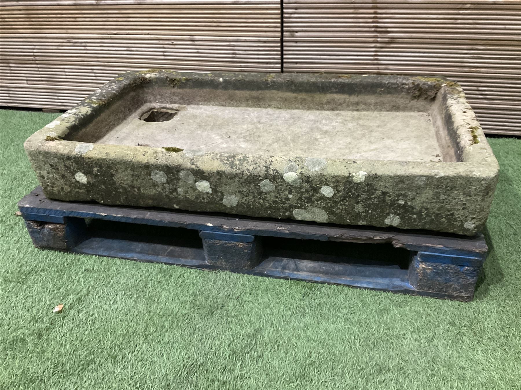 19th century shallow carved stone trough - THIS LOT IS TO BE COLLECTED BY APPOINTMENT FROM DUGGLEBY STORAGE, GREAT HILL, EASTFIELD, SCARBOROUGH, YO11 3TX