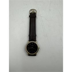 Six gentleman's wristwatches, including Avia, La Carre and Le Chat examples, together with a Smiths shockproof stop watch and a Sekonda stop watch, and a collection of spare watch straps