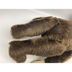 Steiff limited edition dark brown mohair teddy bear 'British Collector's 1907 Replica' No.2110/3000 with growler mechanism and card tag H57cm; Steiff Danbury Mint 'Friday's Bear' teddy bear; and another Steiff teddy bear (3)